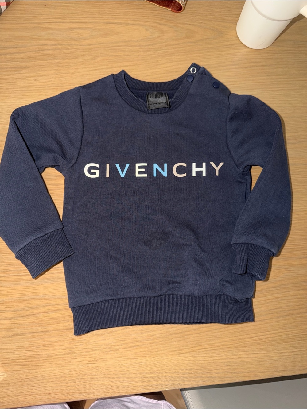 Givenchy Navy Logo Pullover Sweatshirt for Kids